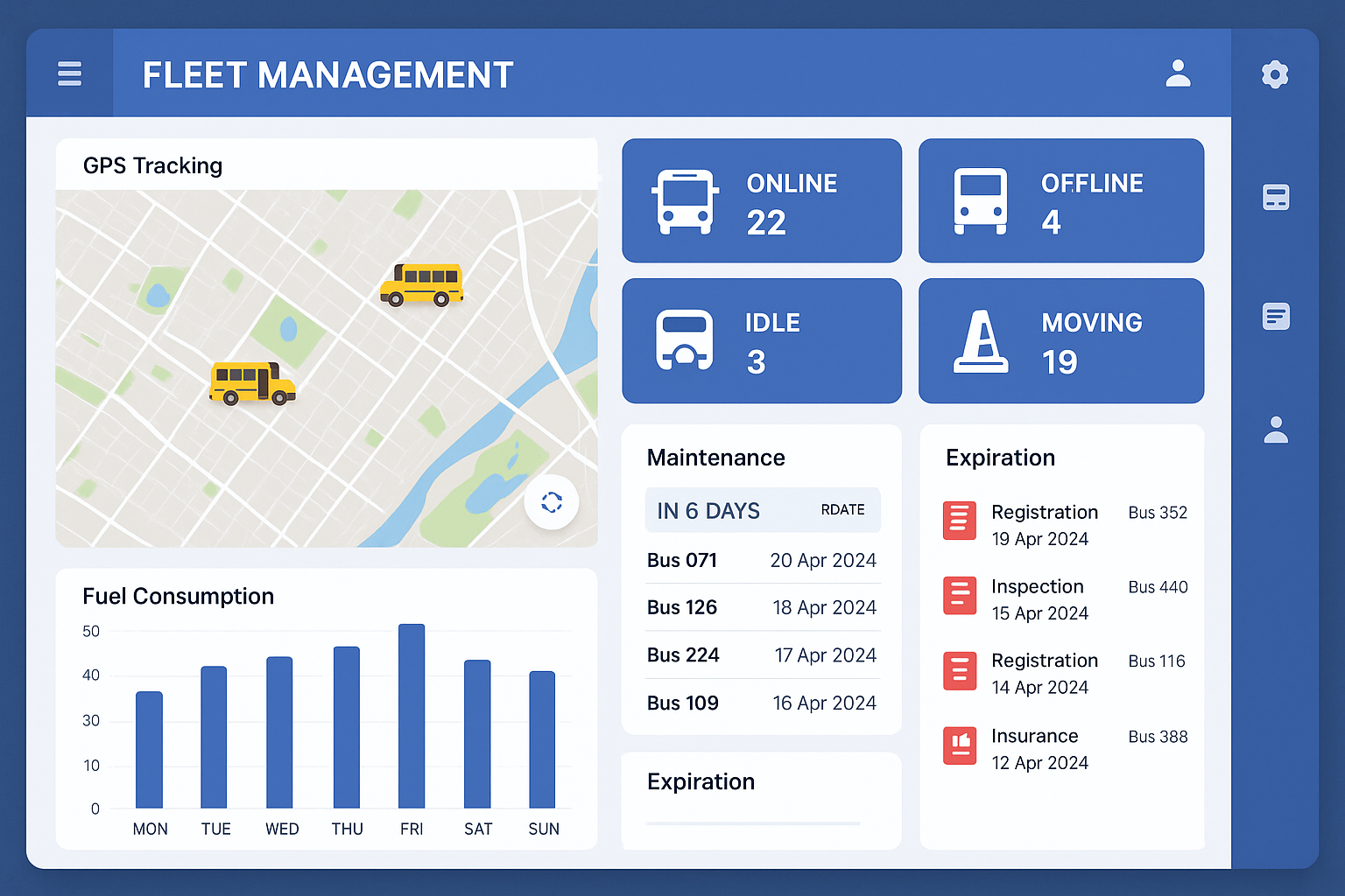 Interface de Gestão de Frota
